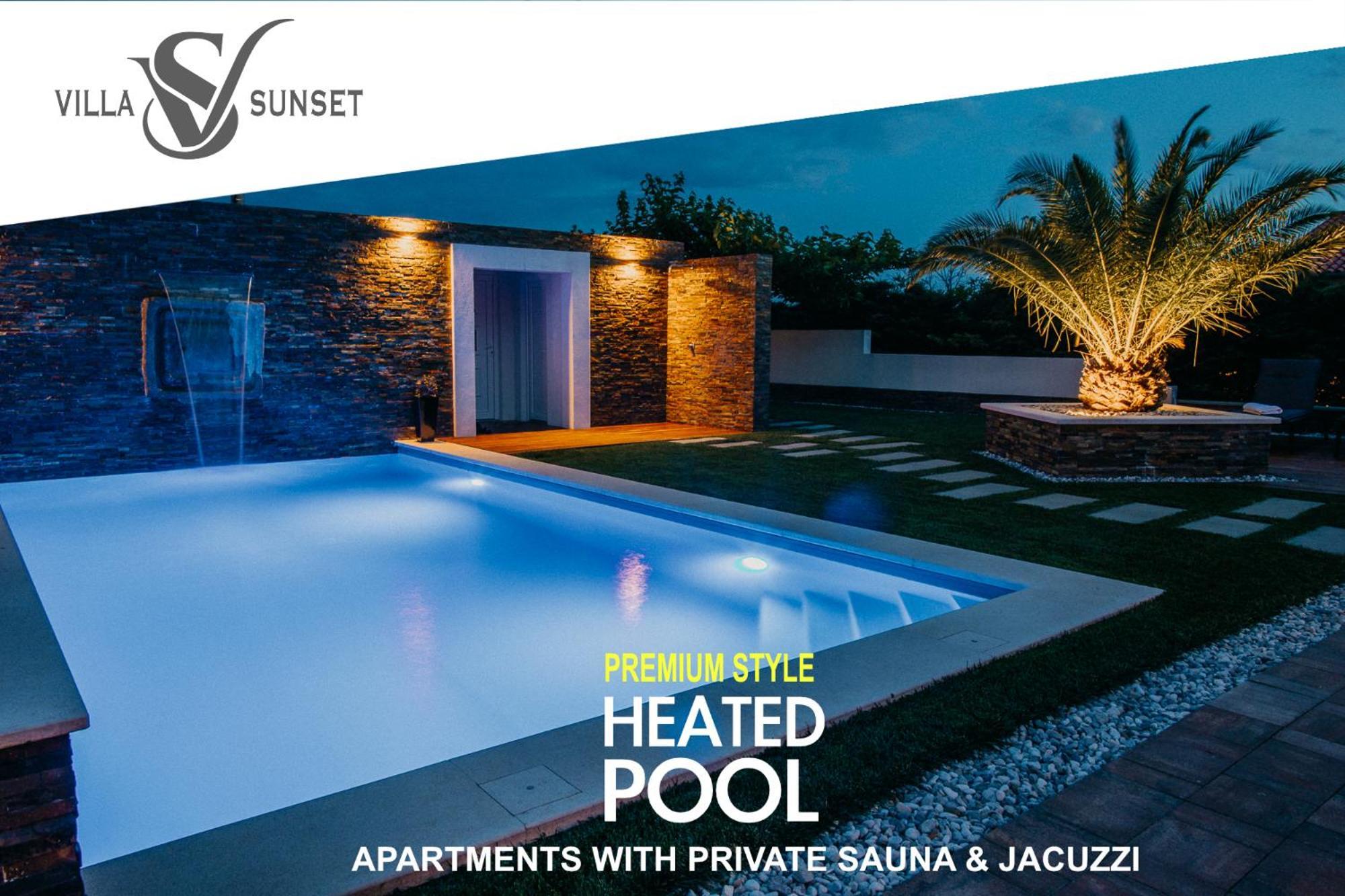 Villa Sunset Pool & Spa Apartments Zgornje Skofije Luaran gambar
